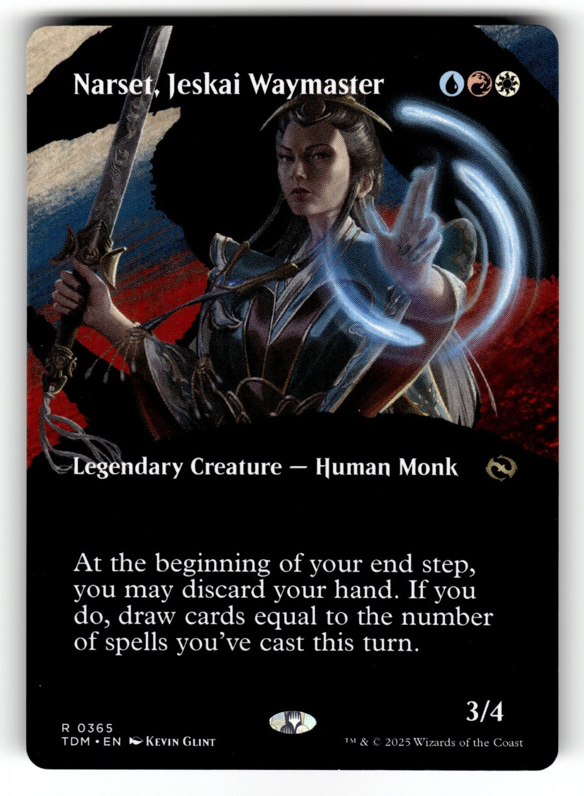 Narset, Jeskai Waymaster (Borderless) – 365 TDM: Tarkir: Dragonstorm R NM