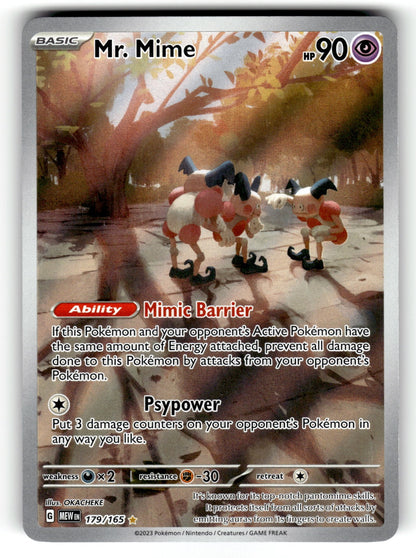 Mr. Mime - 179/165 MEW: SV: Scarlet & Violet 151 Illustration Rare Holo NM