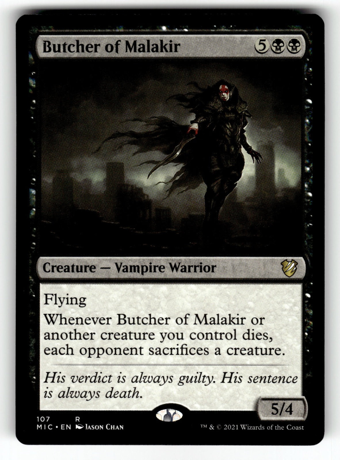 Butcher of Malakir – 107 MIC: Commander: Innistrad: Midnight Hunt R NM