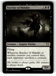 Butcher of Malakir – 107 MIC: Commander: Innistrad: Midnight Hunt R NM
