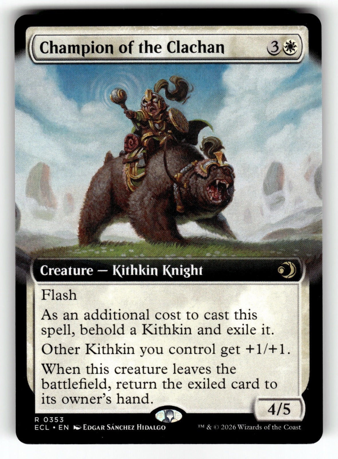 Champion of the Clachan (Extended Art) – 353 ECL: Lorwyn Eclipsed R NM