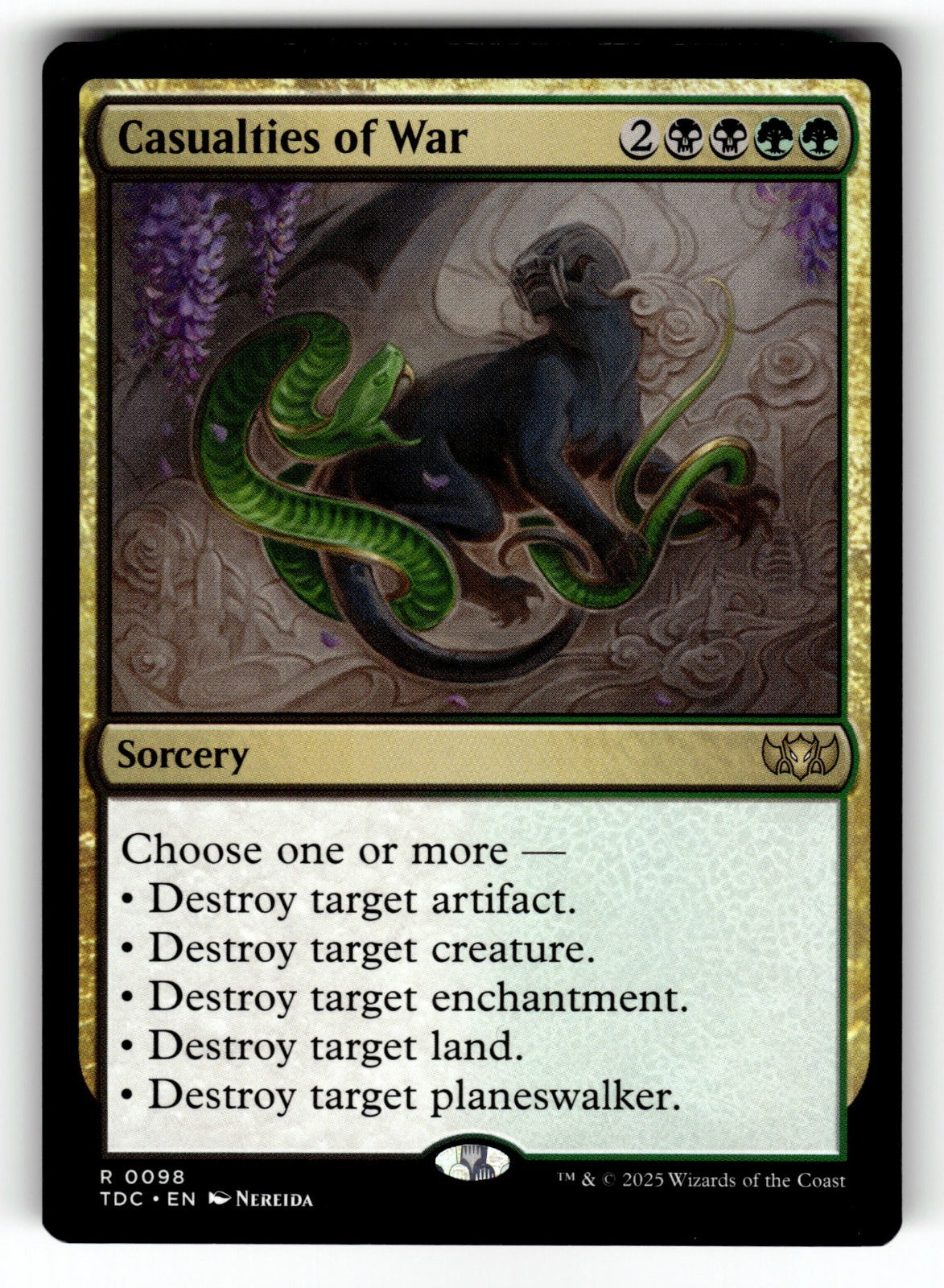 Casualties of War – 98 TDC: Commander: Tarkir: Dragonstorm R NM