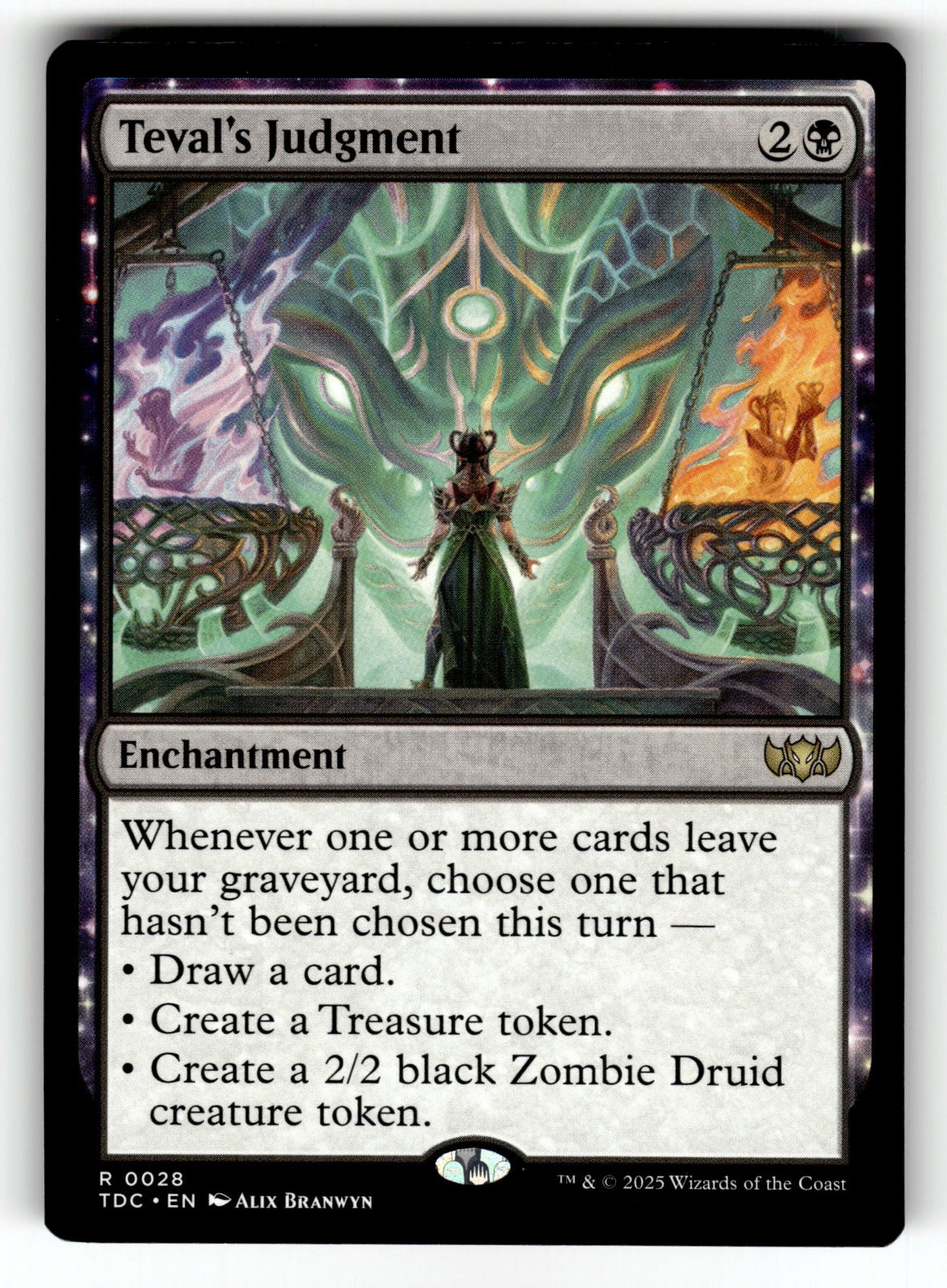 Teval's Judgment – 28 TDC: Commander: Tarkir: Dragonstorm R NM