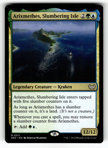 Arixmethes, Slumbering Isle – 211 DSC: Commander: Duskmourn: House of Horror R NM