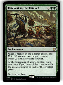 Thickest in the Thicket – 34 BLC: Commander: Bloomburrow R NM