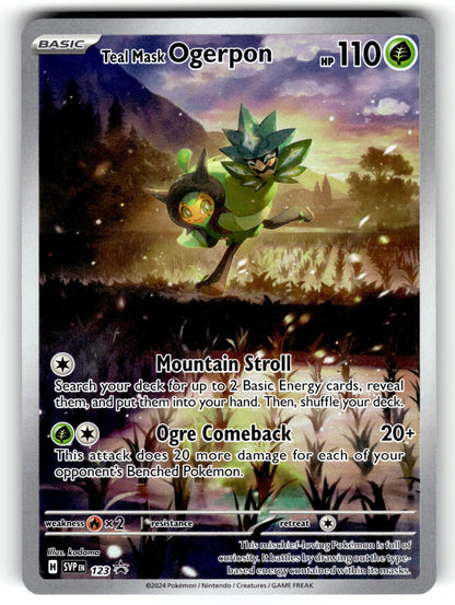 Teal Mask Ogerpon – 123 SVP: SV: Scarlet & Violet Promo Cards Promo HoloNM
