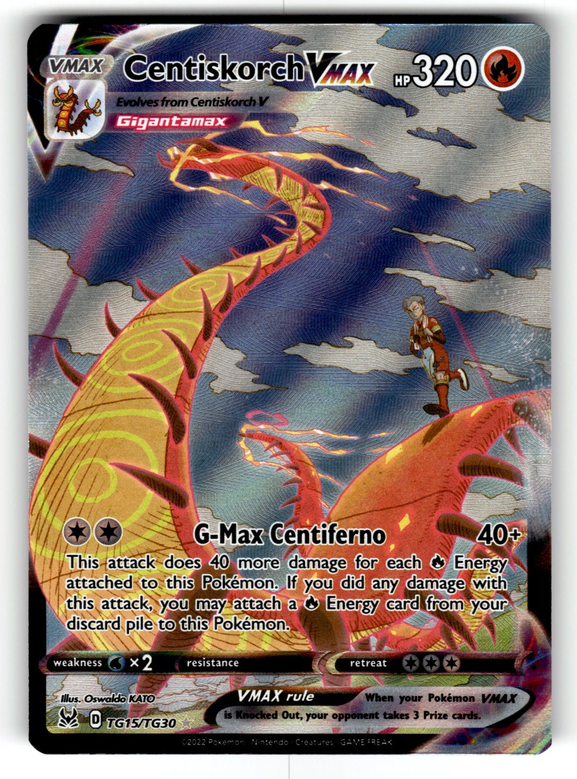 Centiskorch VMAX – TG15/TG30 SWSH11: TG: SWSH11: Lost Origin Trainer Gallery Ultra Rare Holo NM