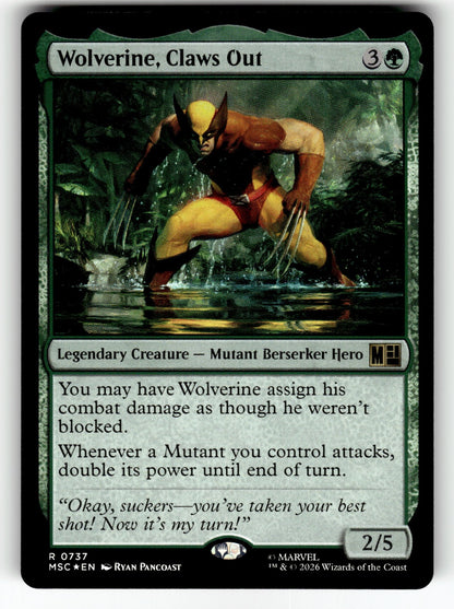 Wolverine, Claws Out – 737 MSC: Commander: Marvel Super Heroes R Foil NM