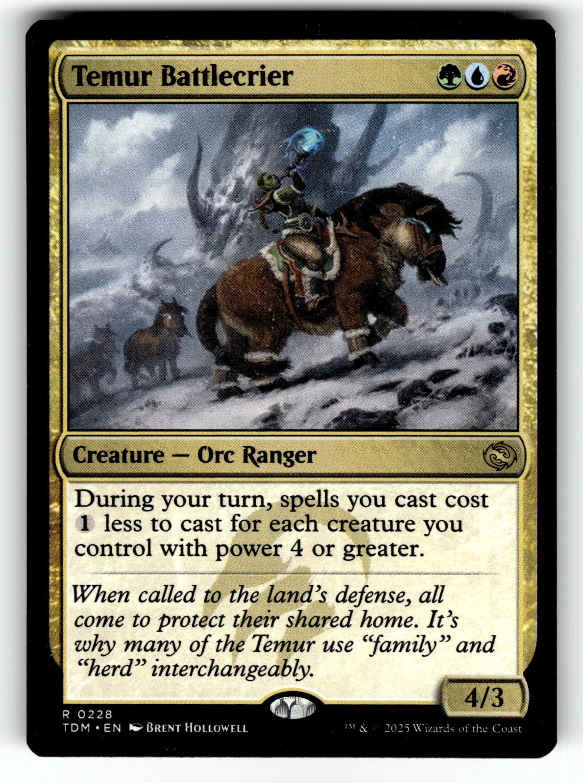Temur Battlecrier – 228 TDM: Tarkir: Dragonstorm R NM