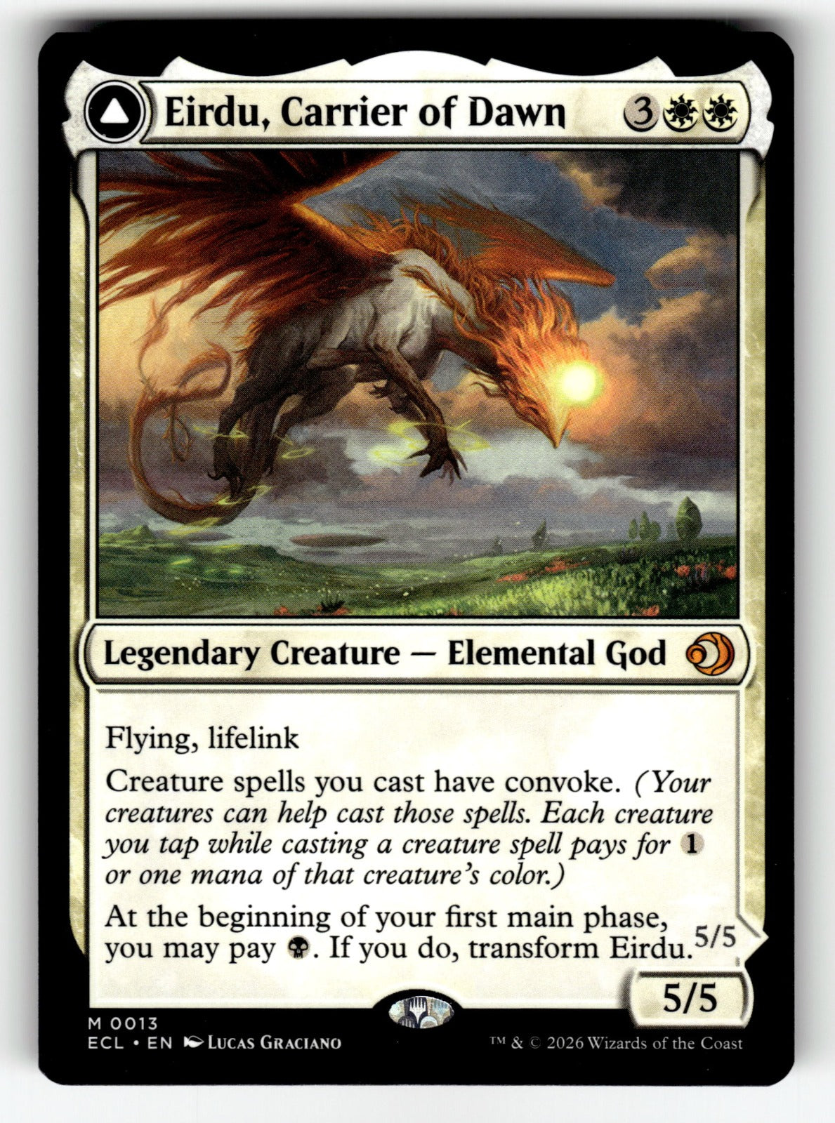 Eirdu, Carrier of Dawn – 13 ECL: Lorwyn Eclipsed M NM