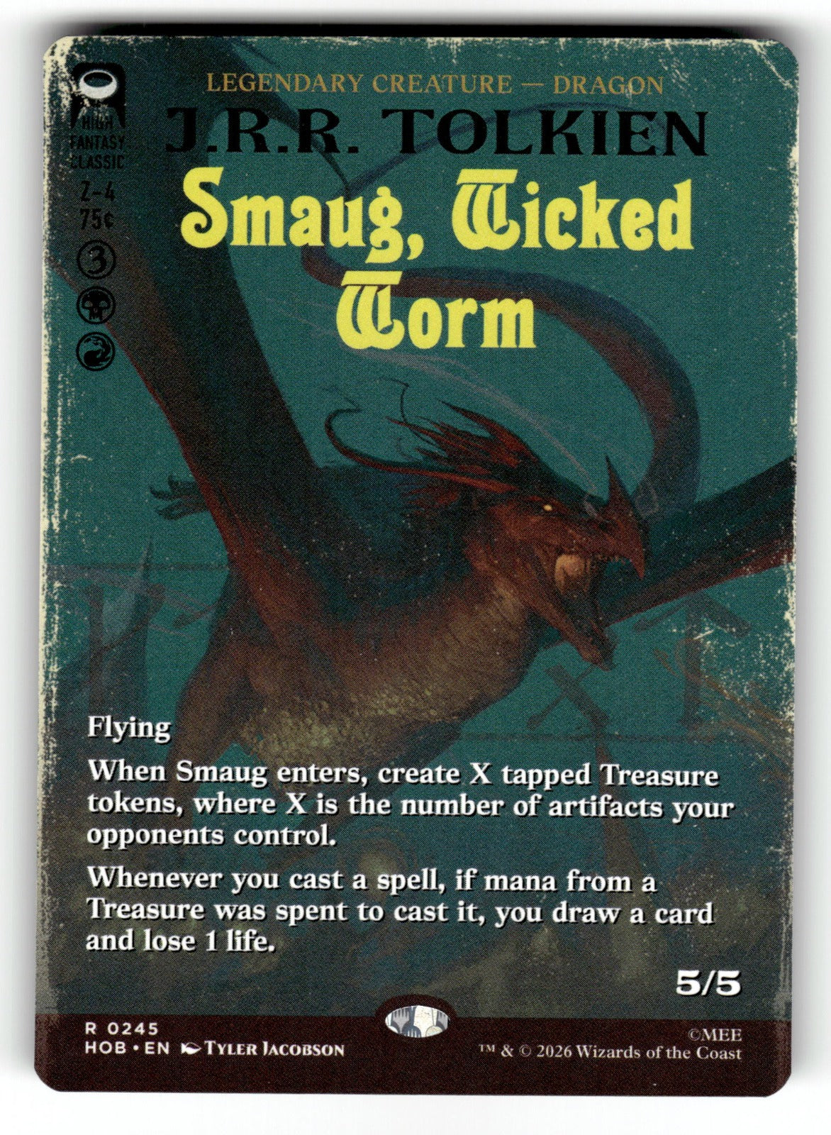 Smaug, Wicked Worm (Borderless) – 245 HOB: The Hobbit R NM