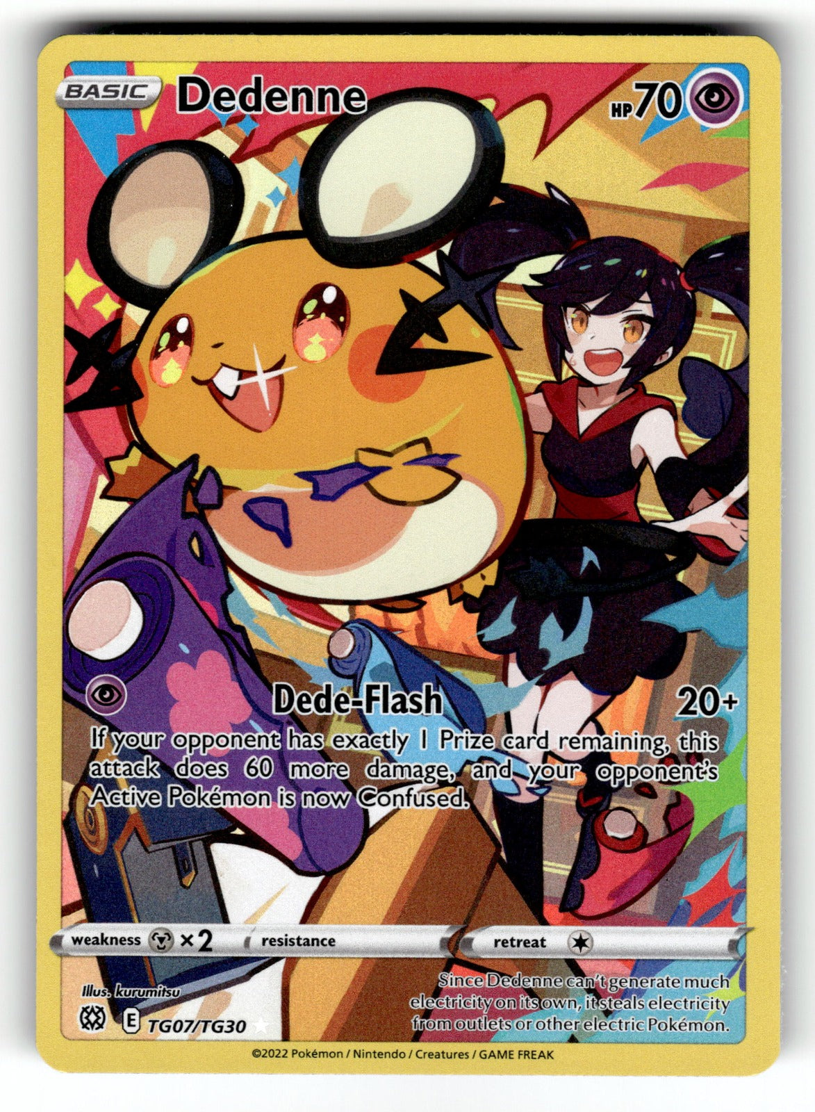 Dedenne – TG07/TG30 SWSH09:TG: SWSH09: Brilliant Stars Trainer Gallery Ultra Rare Holo NM