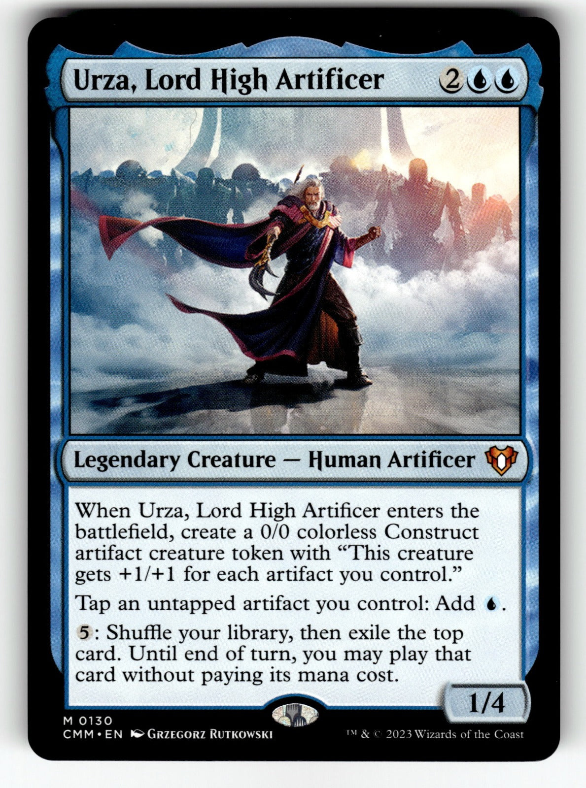 Urza, Lord High Artificer – 130 CMM: Commander Masters M NM