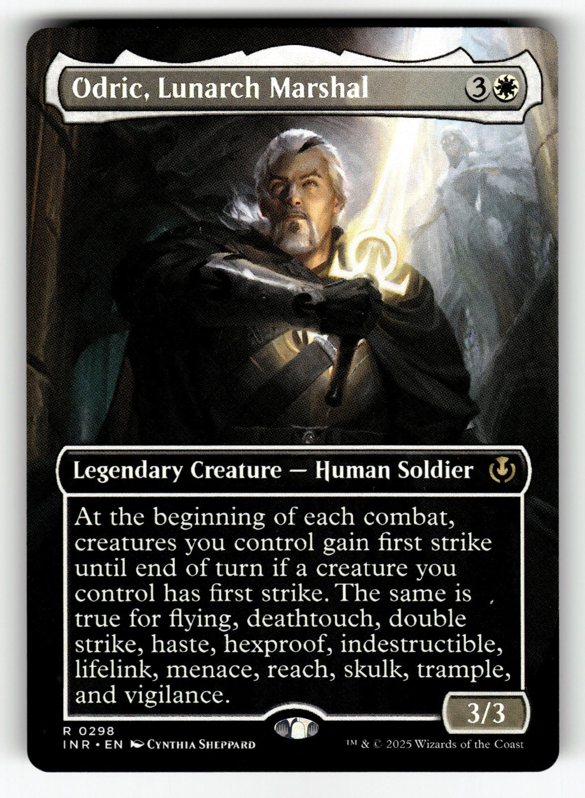 Odric, Lunarch Marshal (Borderless) – 298 INR: Innistrad Remastered R NM