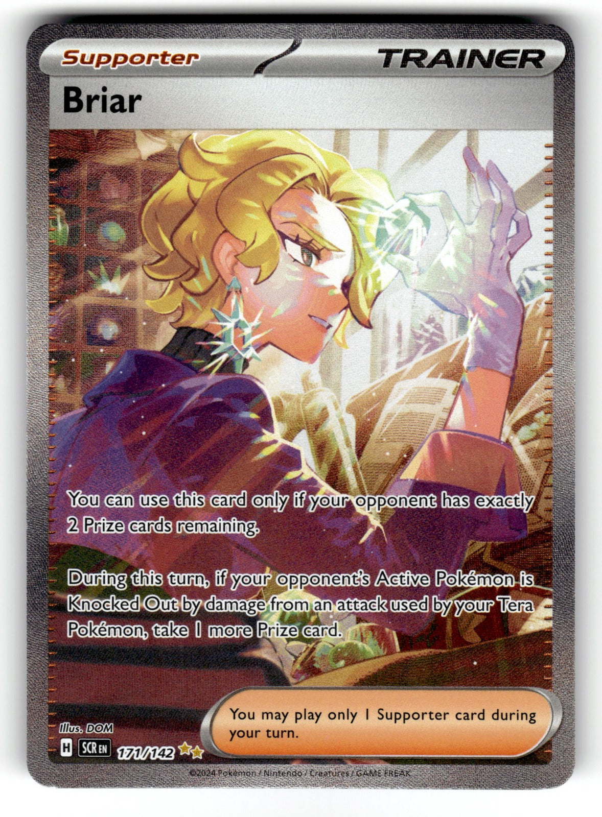 Briar – 171/142 SCR: SV07: Stellar Crown Special Illustration Rare Holo NM