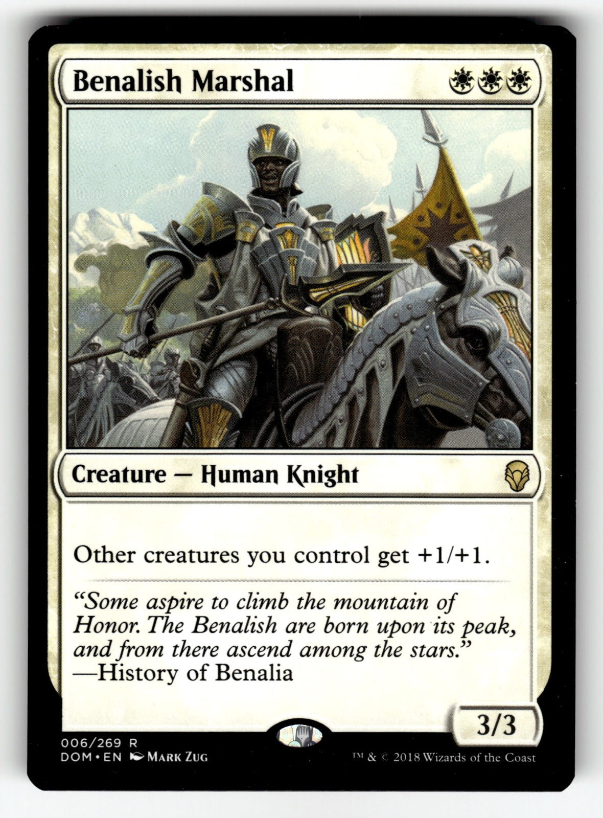 Benalish Marshal – 6 DOM: Dominaria R NM
