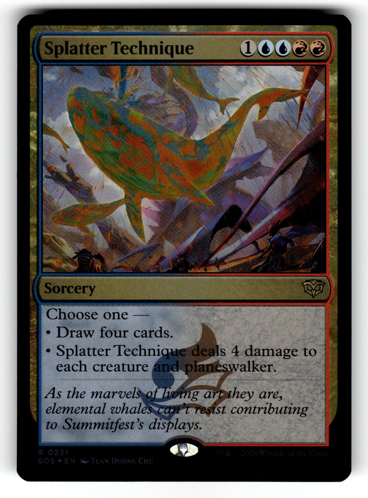 Splatter Technique – 231 SOS: Secrets of Strixhaven R Foil NM