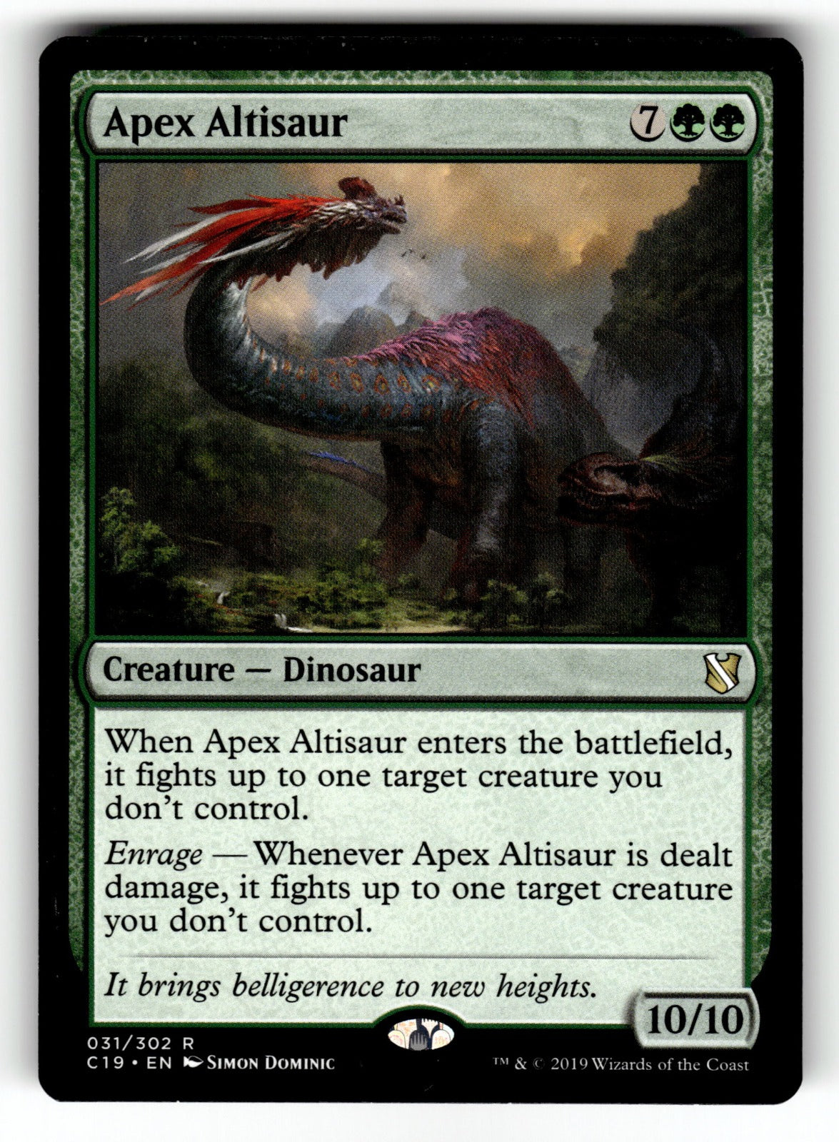 Apex Altisaur – 31 C19: Commander 2019 R NM