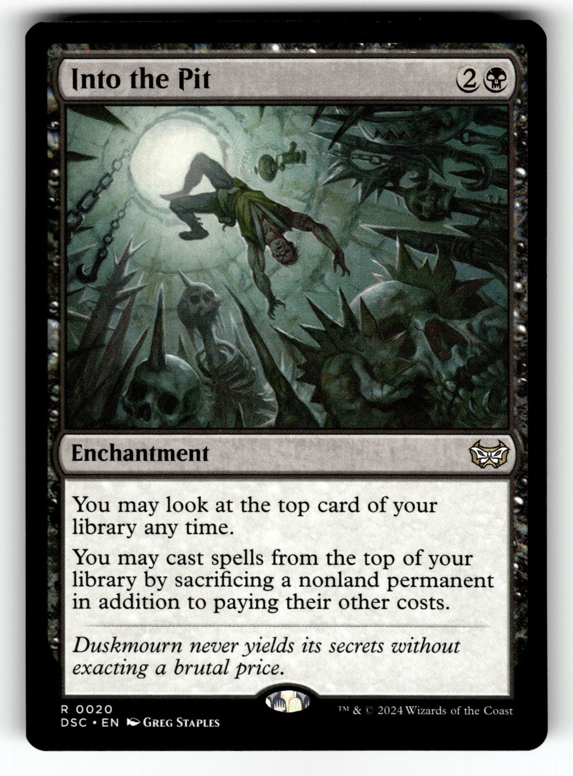Into the Pit – 20 DSC: Commander: Duskmourn: House of Horror R NM