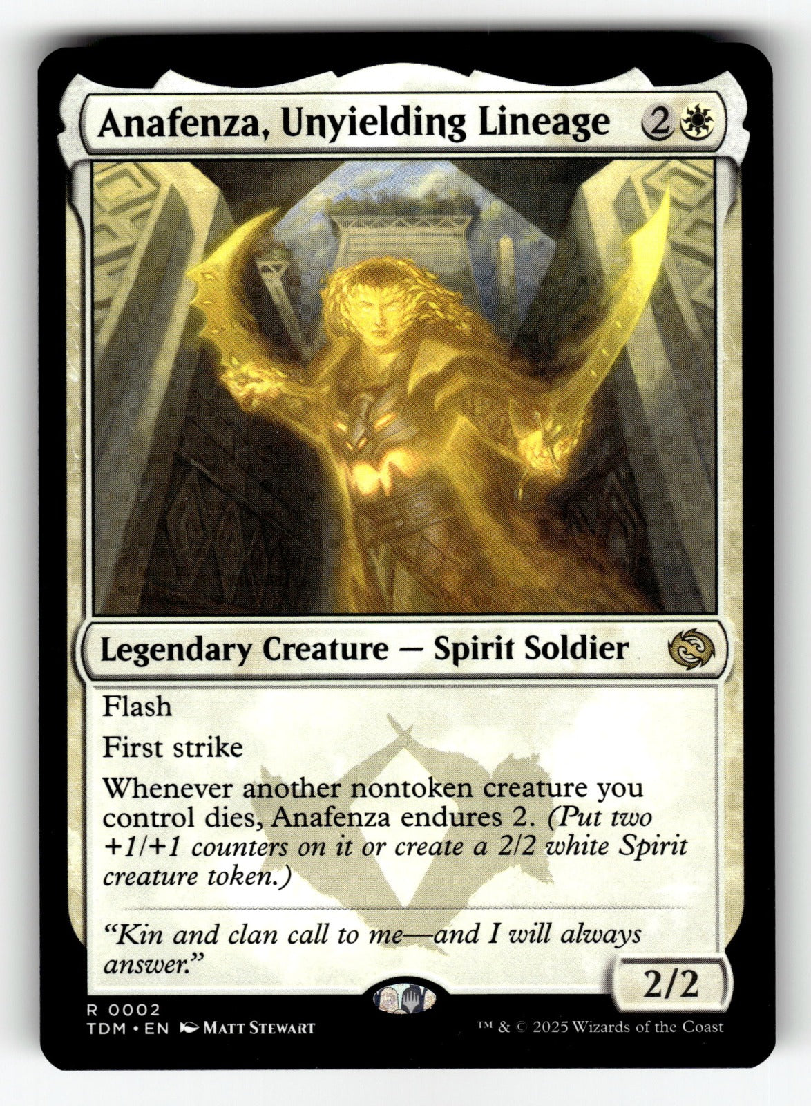 Anafenza, Unyielding Lineage – 2 TDM: Tarkir: Dragonstorm R NM