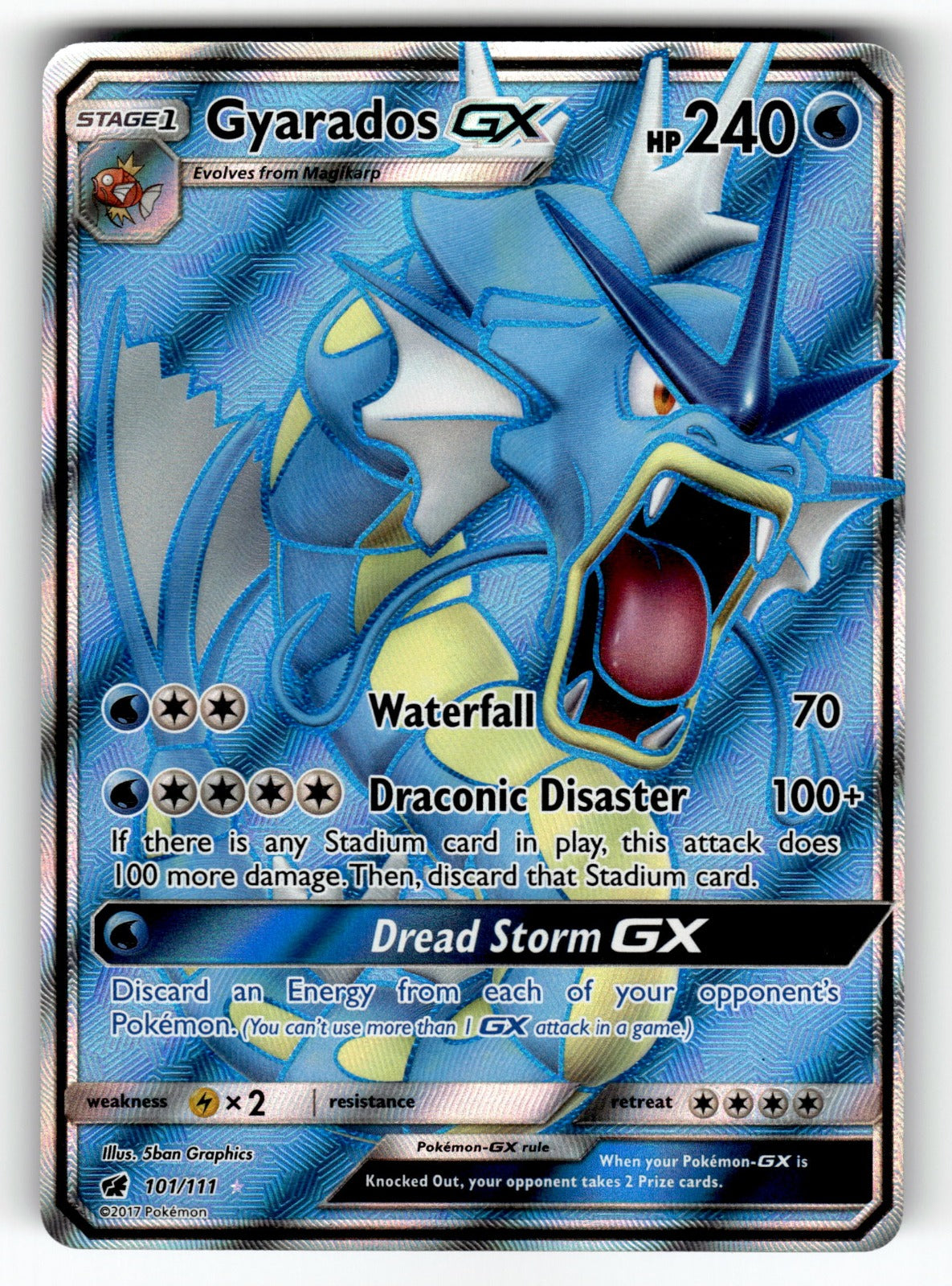 Gyarados GX (Full Art) – 101/111 SM04: SM - Crimson Invasion Ultra Rare HoloMP