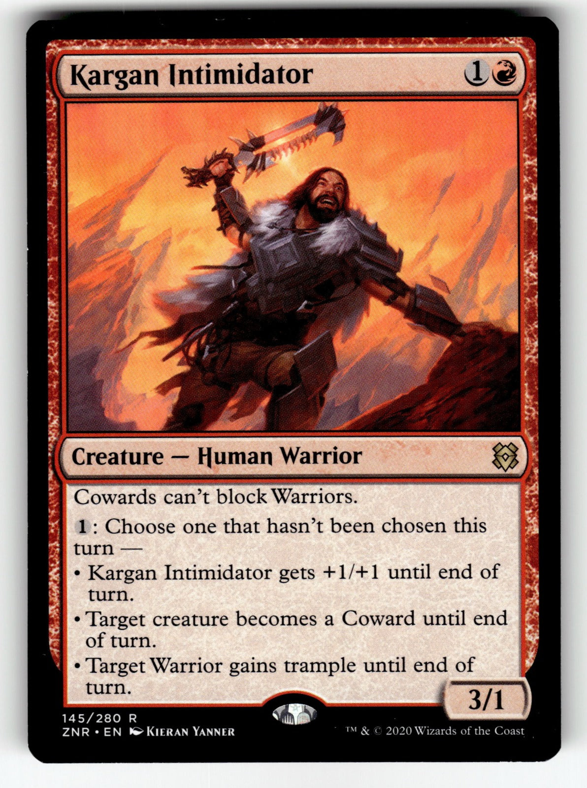 Kargan Intimidator – 145 ZNR: Zendikar Rising R LP