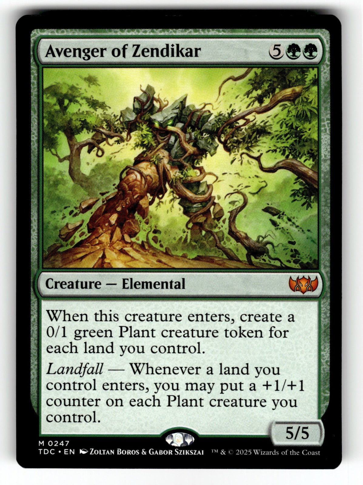 Avenger of Zendikar – 247 TDC: Commander: Tarkir: Dragonstorm M NM