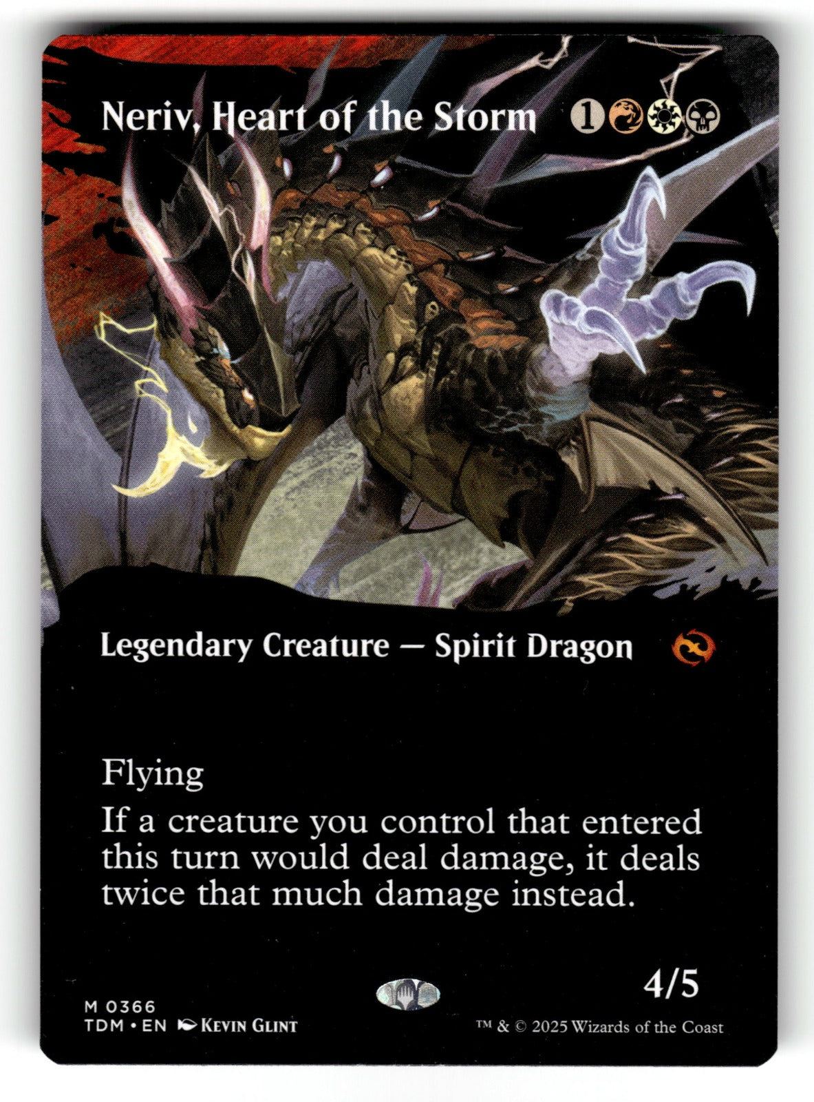 Neriv, Heart of the Storm (Borderless) – 366 TDM: Tarkir: Dragonstorm M NM