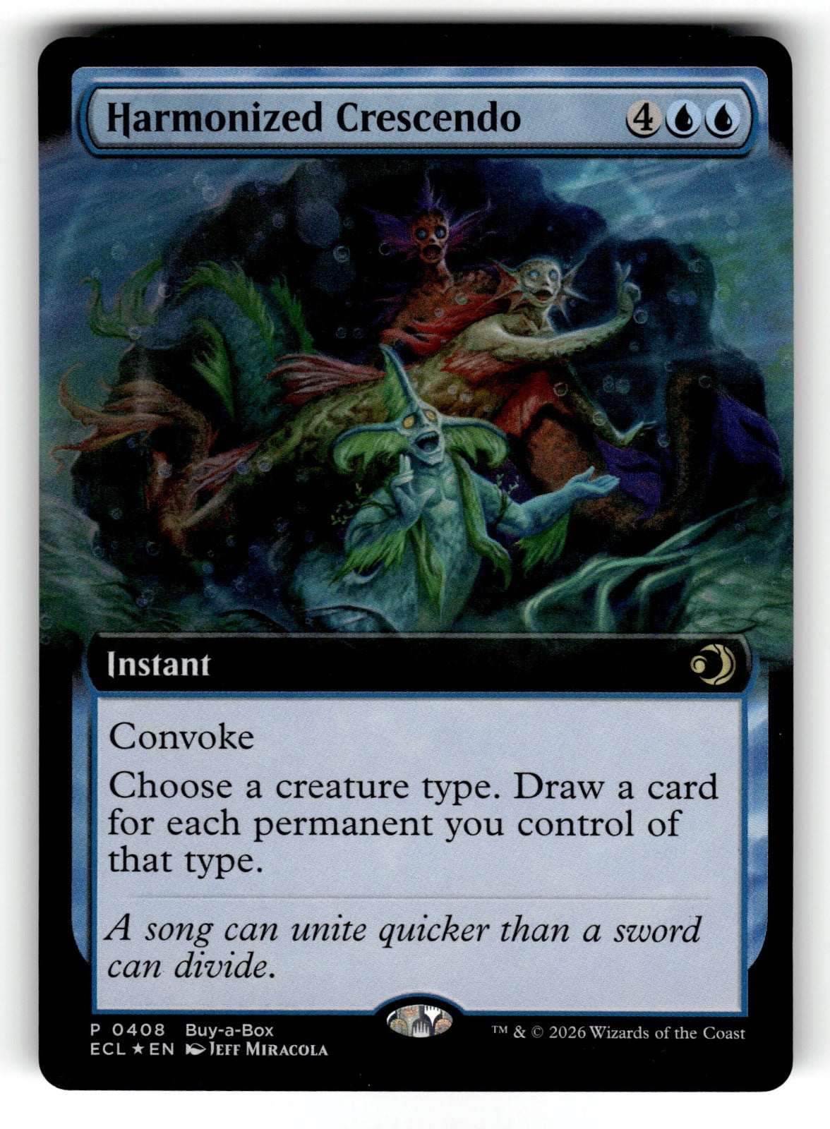 Harmonized Crescendo (Extended Art) – 408 BABP: Buy-A-Box Promos P Foil NM