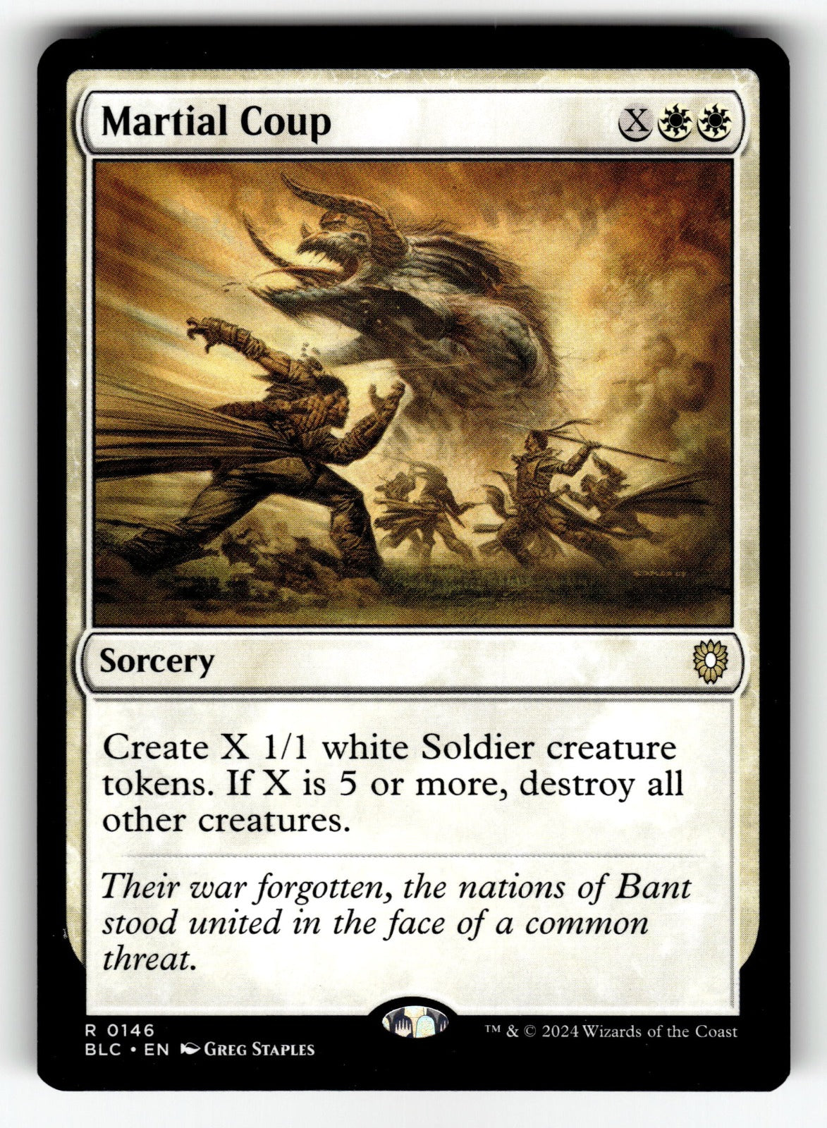 Martial Coup – 146 BLC: Commander: Bloomburrow R NM