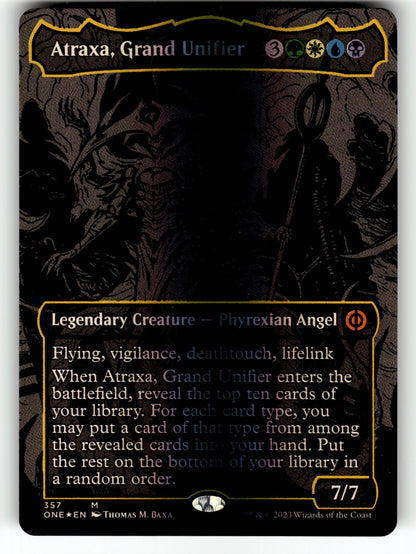 Atraxa, Grand Unifier (Oil Slick Raised Foil) – 357 ONE: Phyrexia: All Will Be One M Foil NM