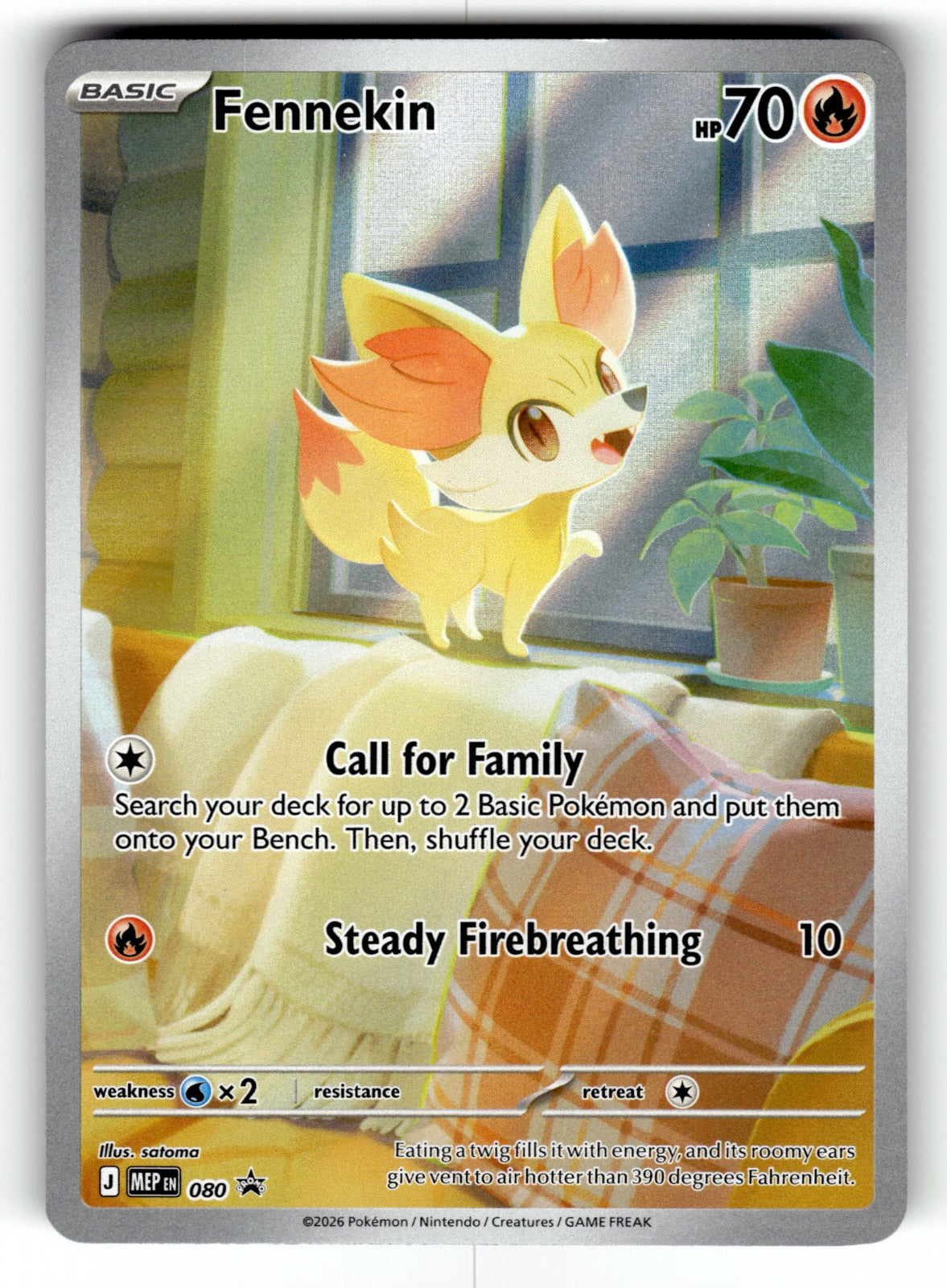Fennekin – 080 MEP: ME: Mega Evolution Promo Promo Holo NM