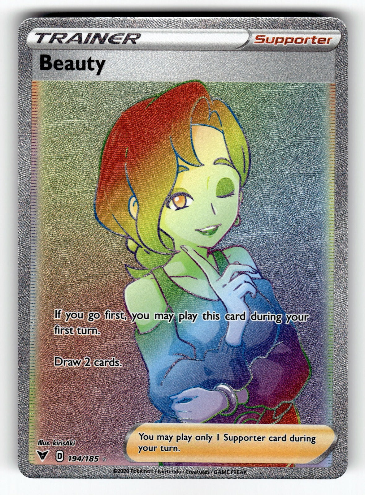 Beauty (Secret) - 194/185 SWSH04: SWSH04: Vivid Voltage Secret Rare Holo NM