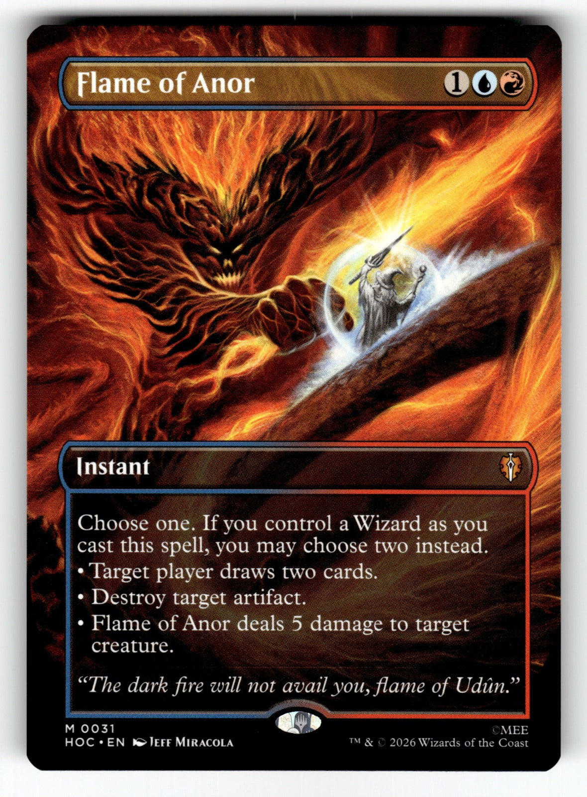 Flame of Anor (Borderless) – 31 HOC: The Hobbit: Eternal-Legal M NM