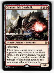 Combustible Gearhulk – 102 DRC: Commander: Aetherdrift M NM