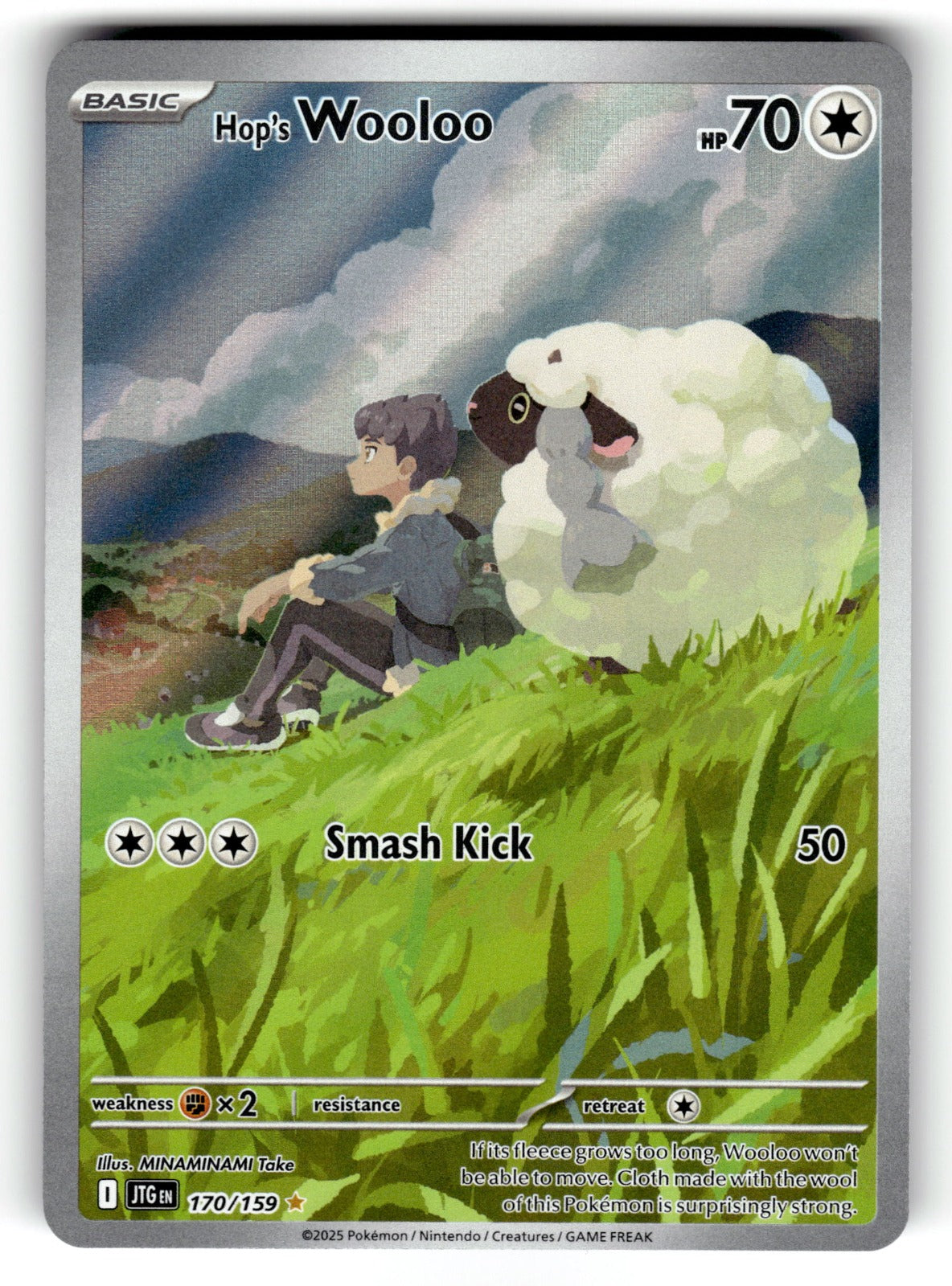 Hop's Wooloo – 170/159 JTG: SV09: Journey Together Illustration Rare Holo NM