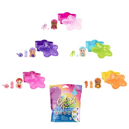 Barbie Toys Color Reveal Rainbow Mermaid Series Baby Doll Kids
