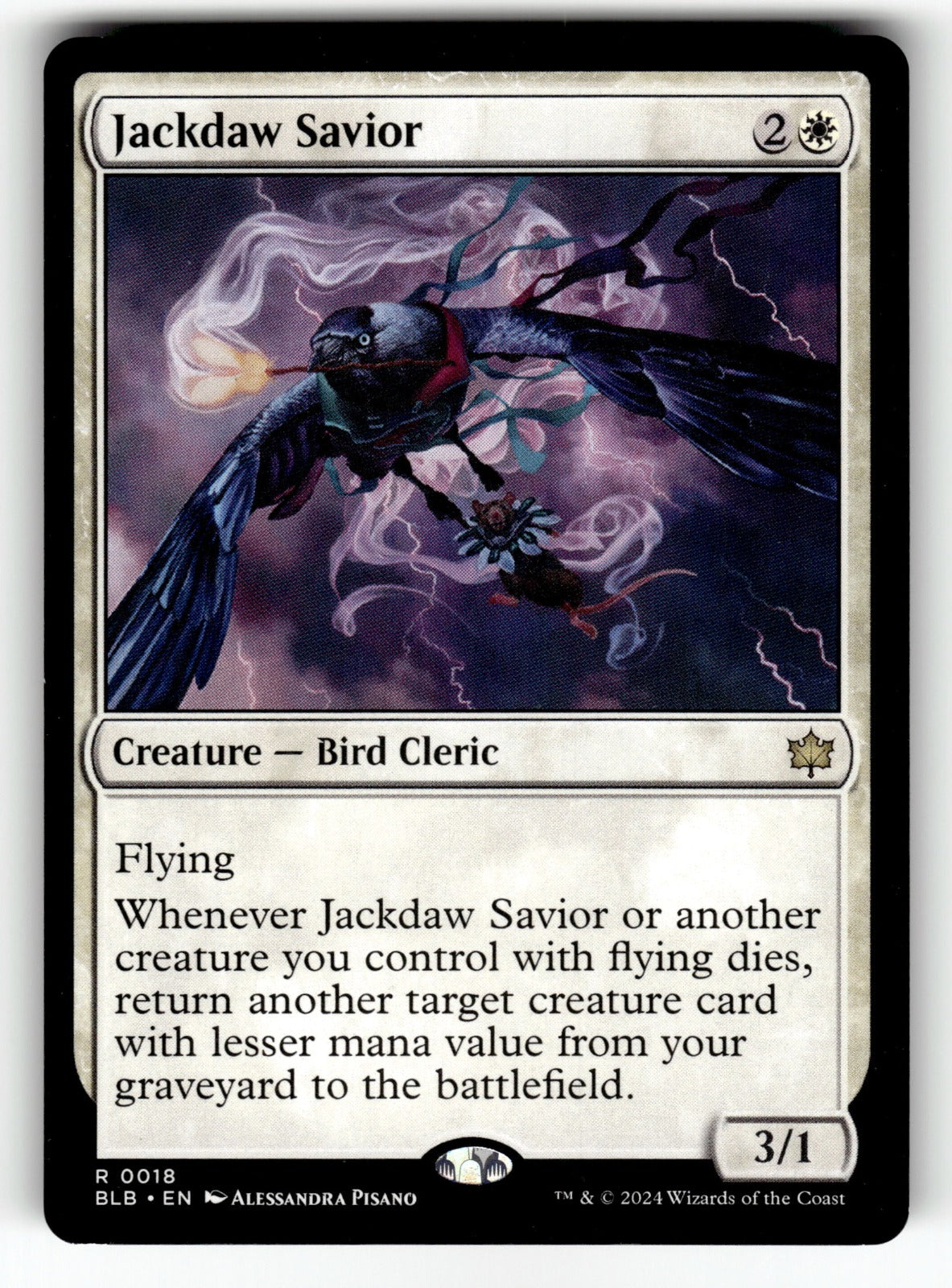 Jackdaw Savior – 18 BLB: Bloomburrow R NM