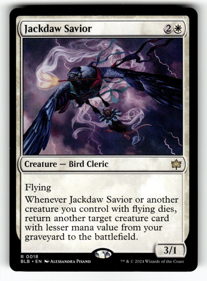 Jackdaw Savior – 18 BLB: Bloomburrow R NM