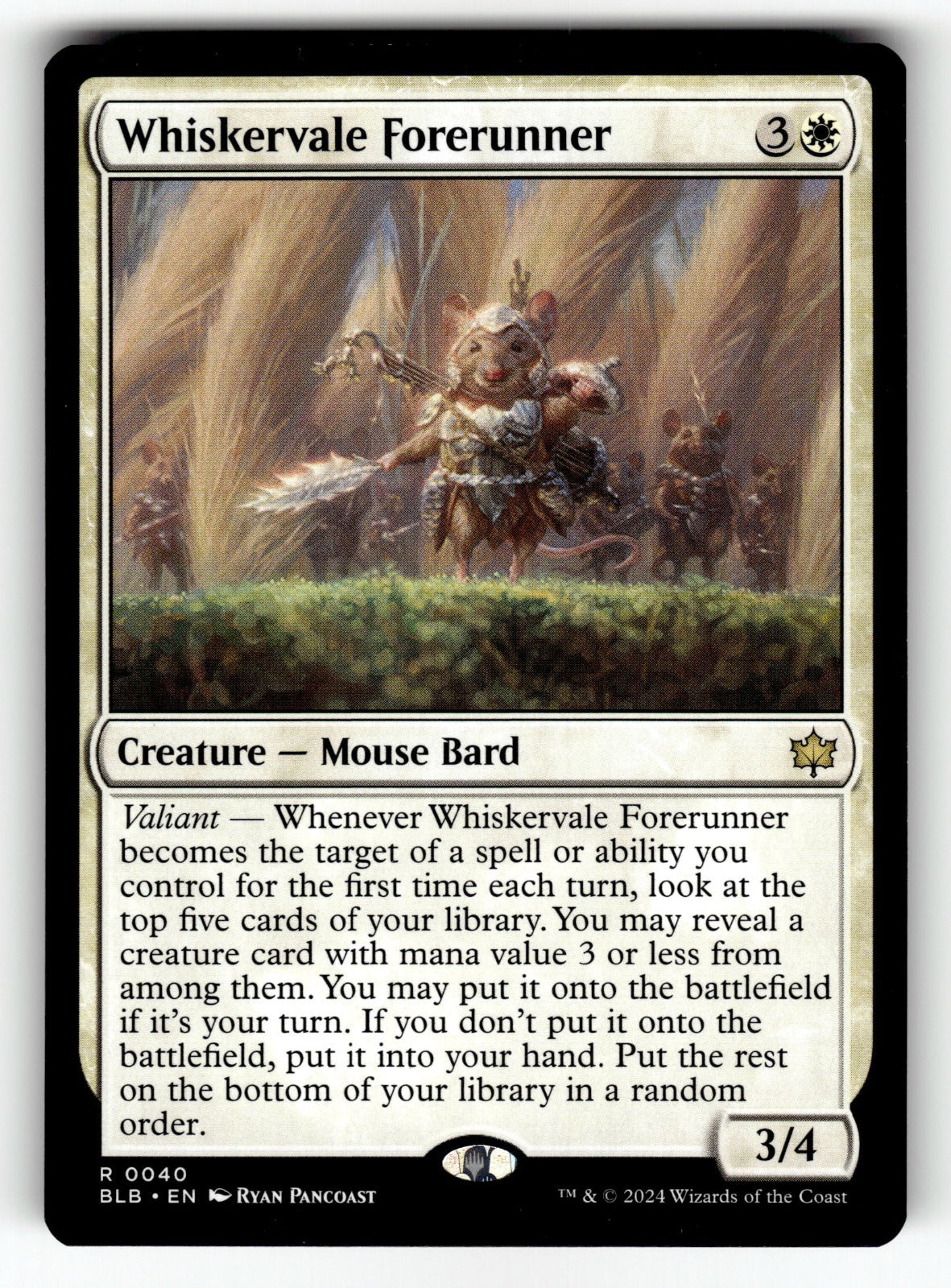 Whiskervale Forerunner – 40 BLB: Bloomburrow R NM
