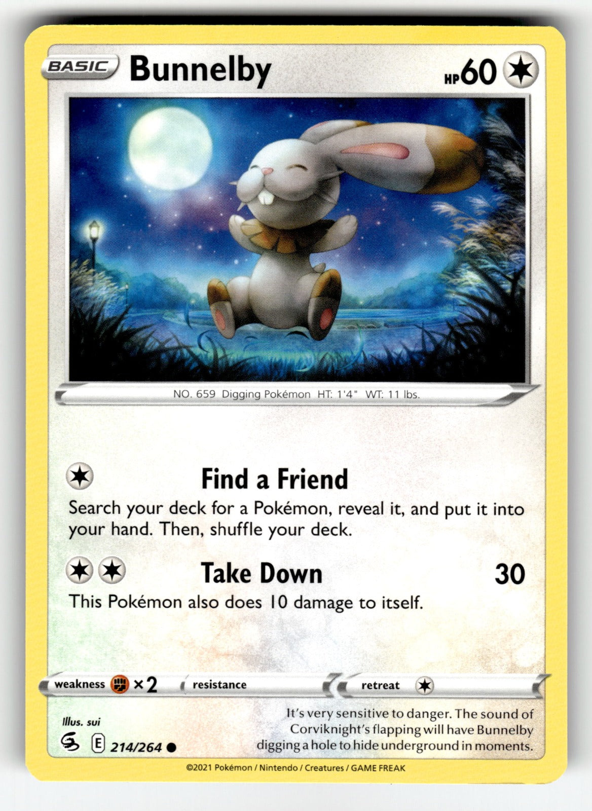 Bunnelby – 214/264 SWSH08: SWSH08: Fusion Strike Common NM