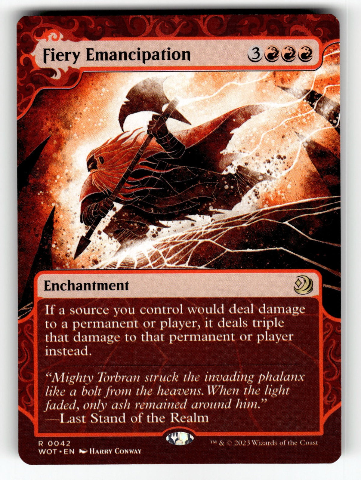 Fiery Emancipation – 42 WOT: Wilds of Eldraine: Enchanting Tales R NM