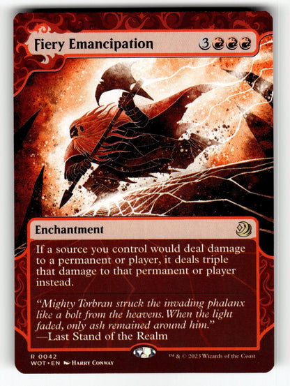 Fiery Emancipation – 42 WOT: Wilds of Eldraine: Enchanting Tales R NM