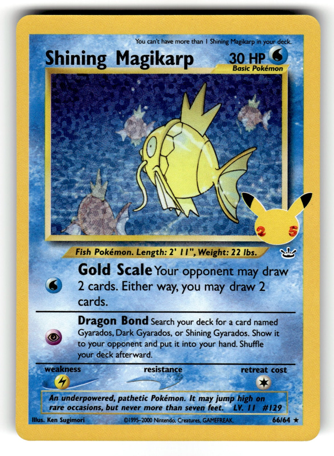 Shining Magikarp – 66/64 CCC: Celebrations: Classic Collection Classic Collection Holo NM