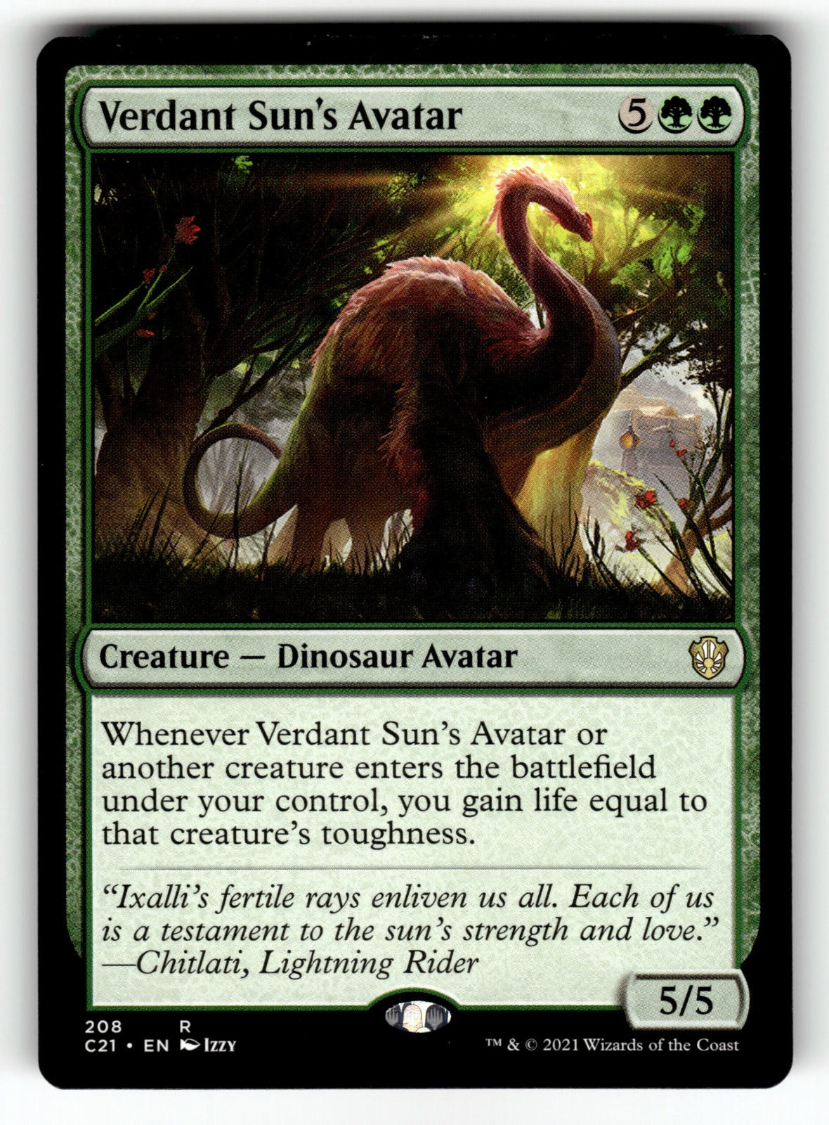Verdant Sun's Avatar – 208 C21: Commander 2021 R LP