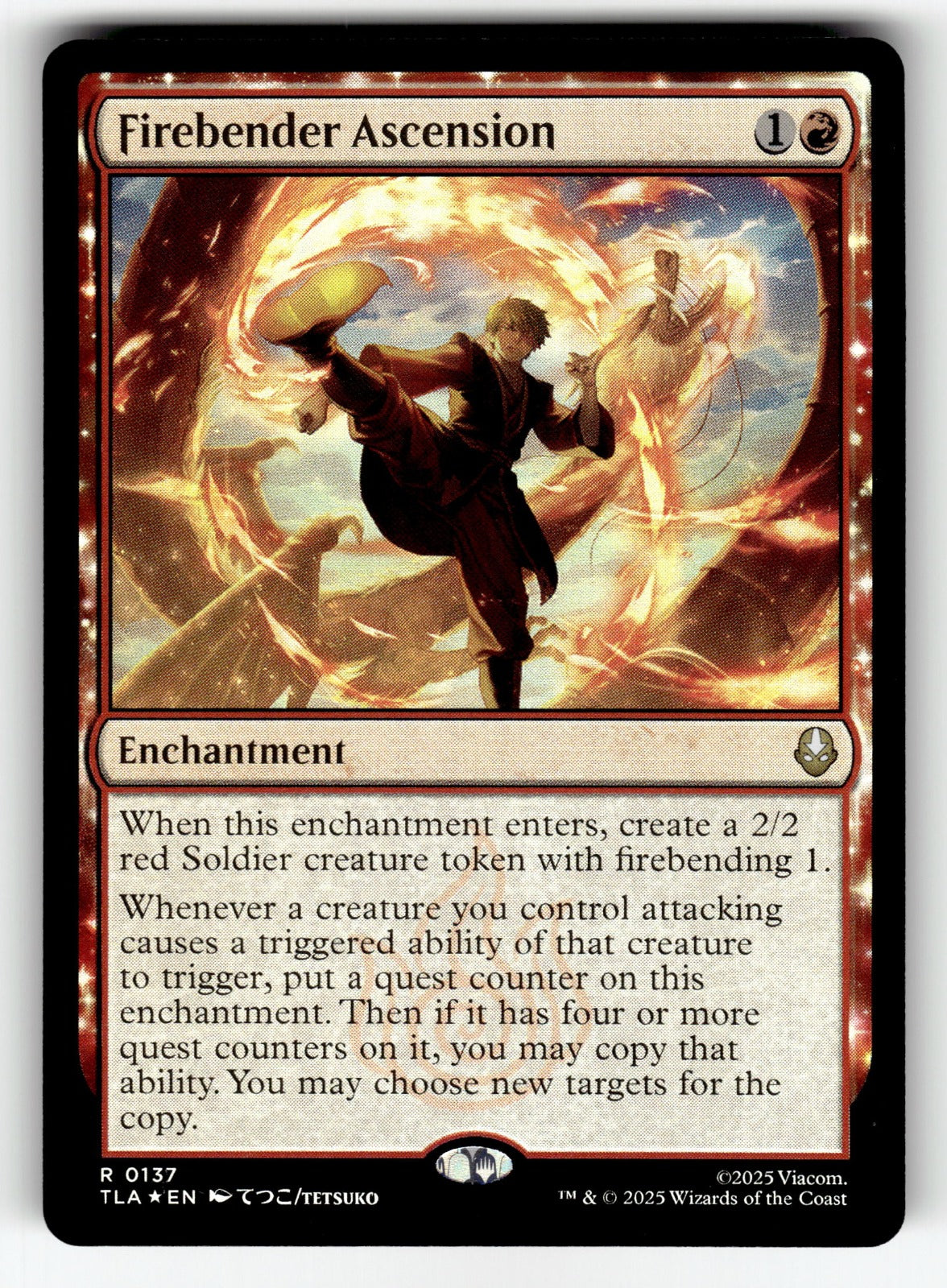 Firebender Ascension – 137 TLA: Avatar: The Last Airbender R Foil NM