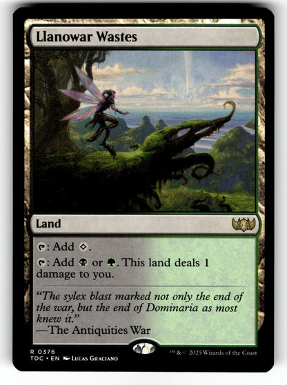 Llanowar Wastes – 376 TDC: Commander: Tarkir: Dragonstorm R NM