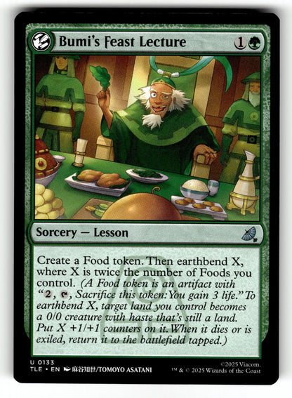 Bumi's Feast Lecture – 133 TLE: Avatar: The Last Airbender: Eternal-Legal U NM