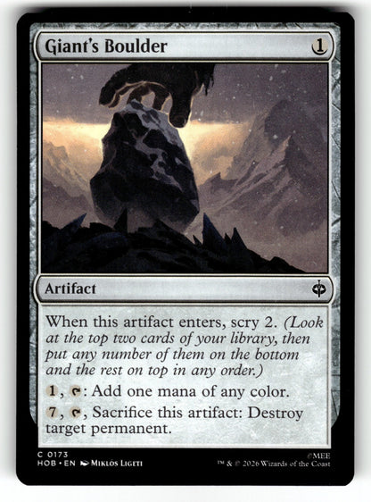 Giant's Boulder – 173 HOB: The Hobbit C NM