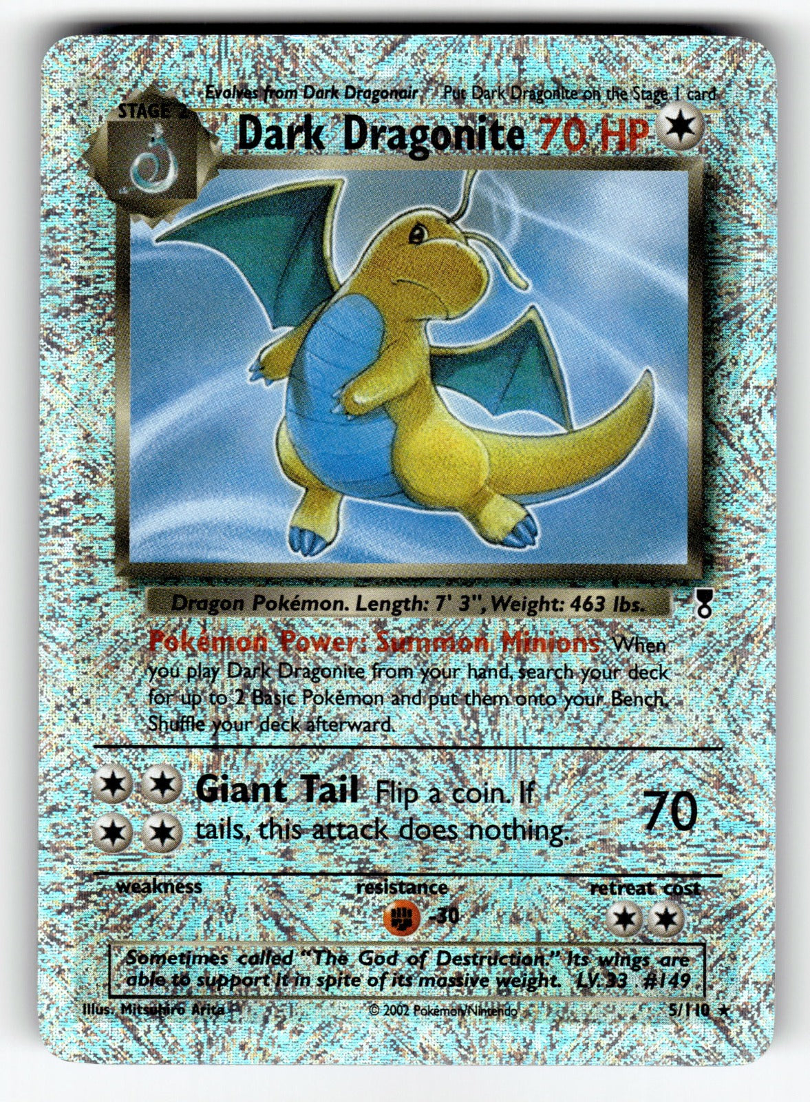 Dark Dragonite – 005/110 LC: Legendary Collection Holo Rare Reverse Holo MP